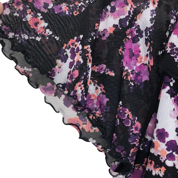 Plus size 3X Ruffle Top by east5th; Multiple Layers of Ruffles; Watercolor Print - Picture 5 of 6